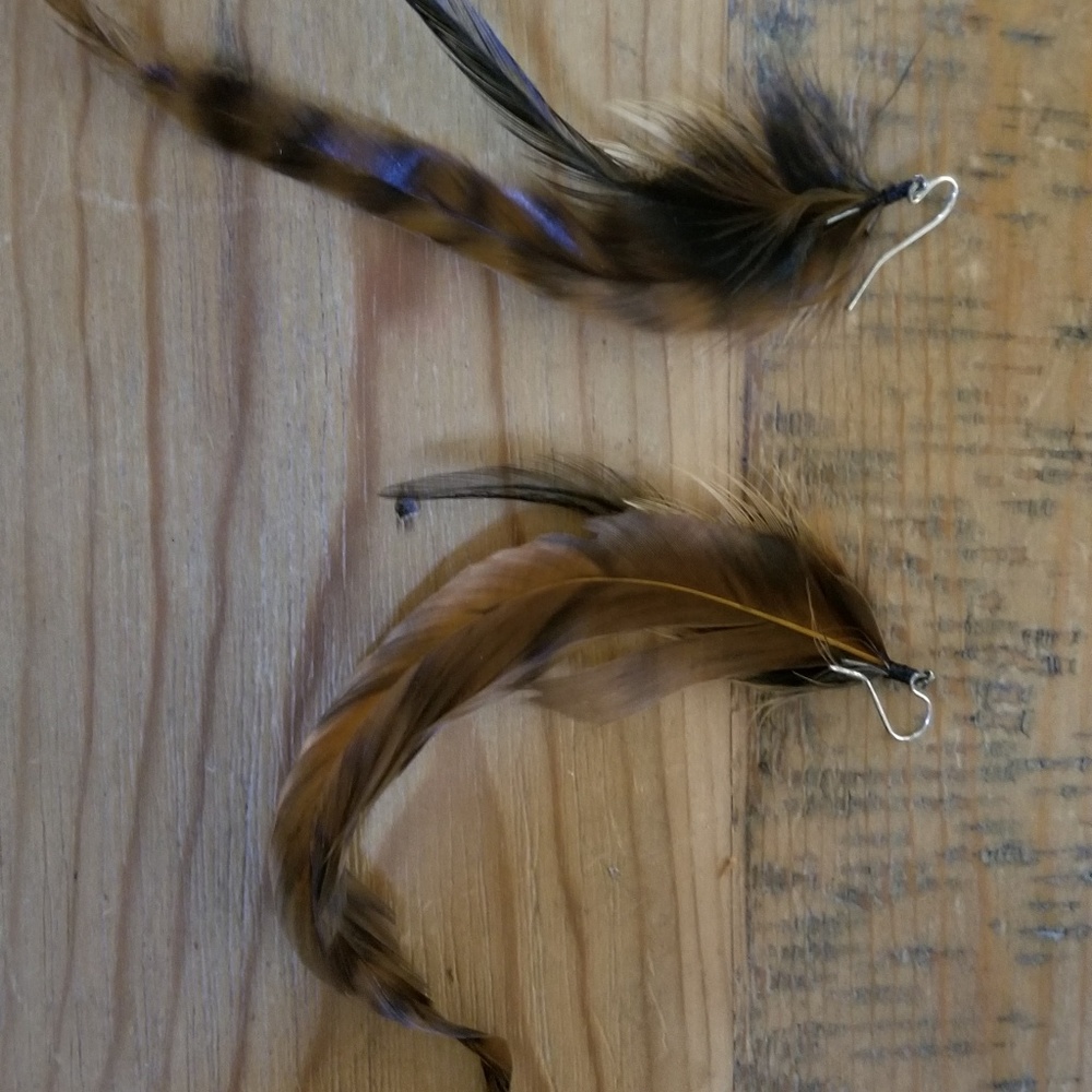 Long feather earrings
